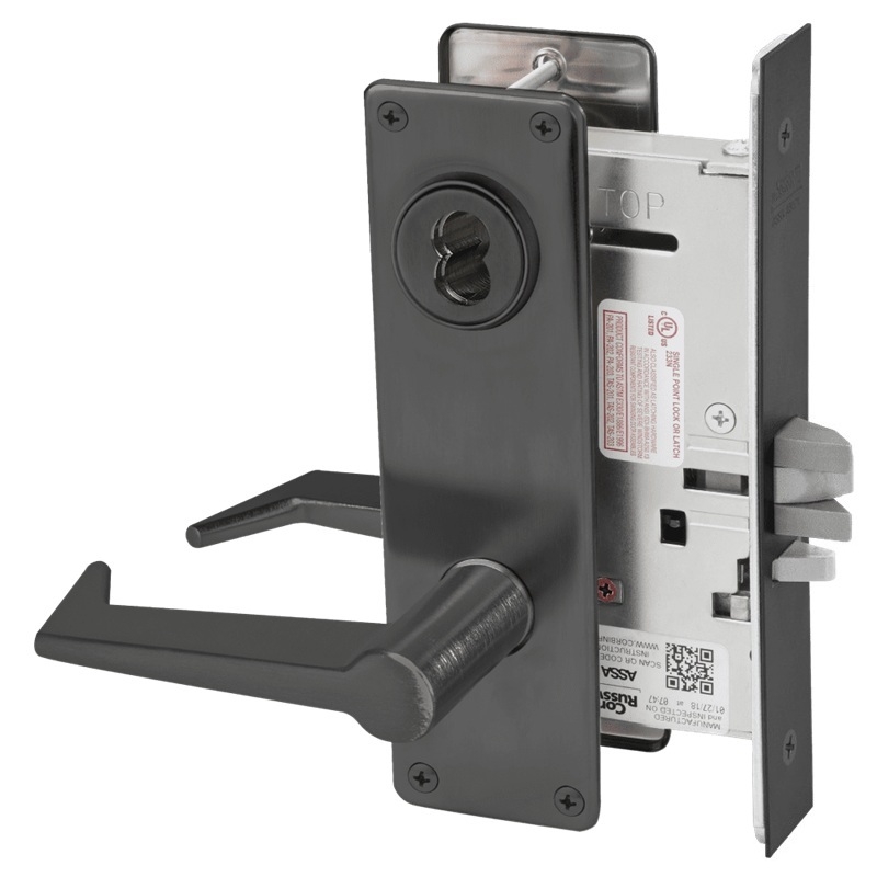 Picture of Corbin Russwin ML2032 ESN Institution or Utility Mortise Lock, ES Lever, N Escutcheon