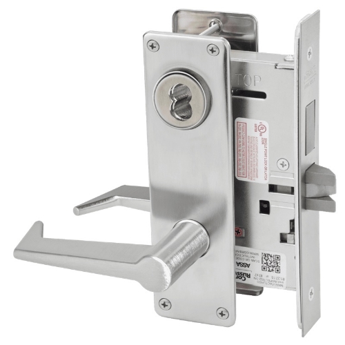 Picture of Corbin Russwin ML2065 ESN Dormitory or Entrance Mortise Lock, ES Lever, N Escutcheon
