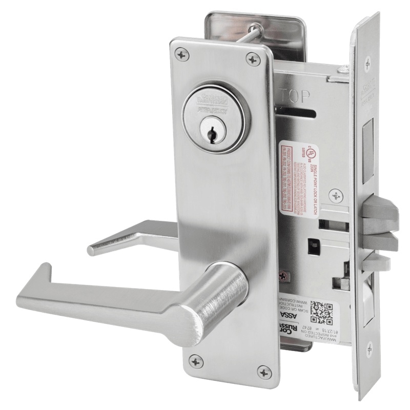 Picture of Corbin Russwin ML2067 ESN Apartment or Dormitory Mortise Lock, ES Lever, N Escutcheon