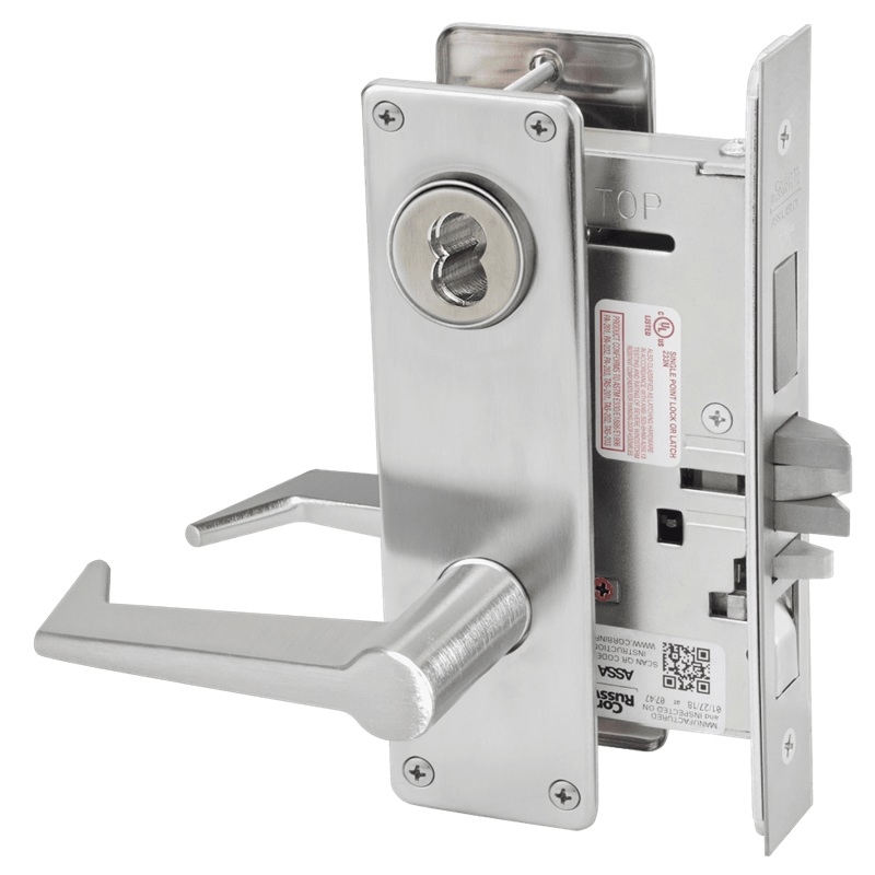 Picture of Corbin Russwin ML2067 ESN Apartment or Dormitory Mortise Lock, ES Lever, N Escutcheon