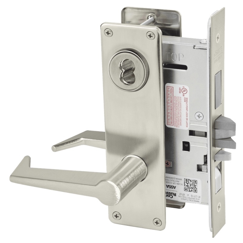 Picture of Corbin Russwin ML2067 ESN Apartment or Dormitory Mortise Lock, ES Lever, N Escutcheon