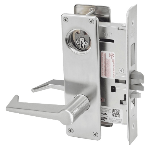 Picture of Corbin Russwin ML2067 ESN Apartment or Dormitory Mortise Lock, ES Lever, N Escutcheon