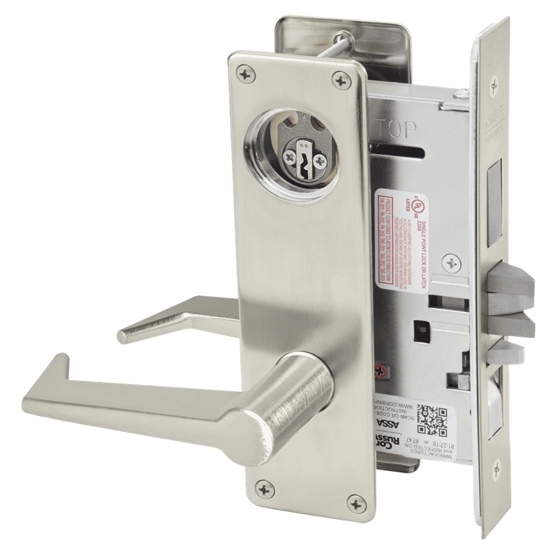 Picture of Corbin Russwin ML2067 ESN Apartment or Dormitory Mortise Lock, ES Lever, N Escutcheon