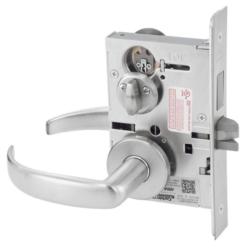 Picture of Corbin Russwin ML2030 PSA Privacy, Bedroom or Bathroom Mortise Lock, PS Lever, A Rose