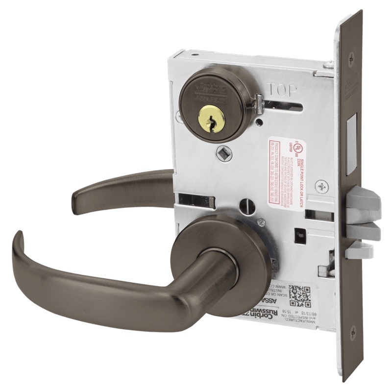 Picture of Corbin Russwin ML2075 PSA Security Entrance or Office Mortise Lock, PS Lever, A Rose