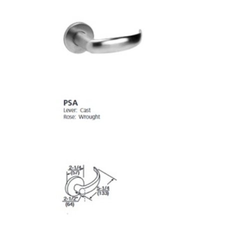 Picture of Corbin Russwin ML2020 PSM Privacy, Bedroom or Bathroom Mortise Lock, PS Lever, M Escutcheon