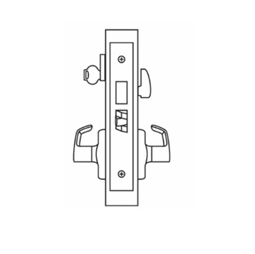 Picture of Corbin Russwin ML2024 PSM Entrance or Storeroom Mortise Lock, PS Lever, M Escutcheon