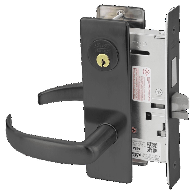 Picture of Corbin Russwin ML2024 PSM Entrance or Storeroom Mortise Lock, PS Lever, M Escutcheon