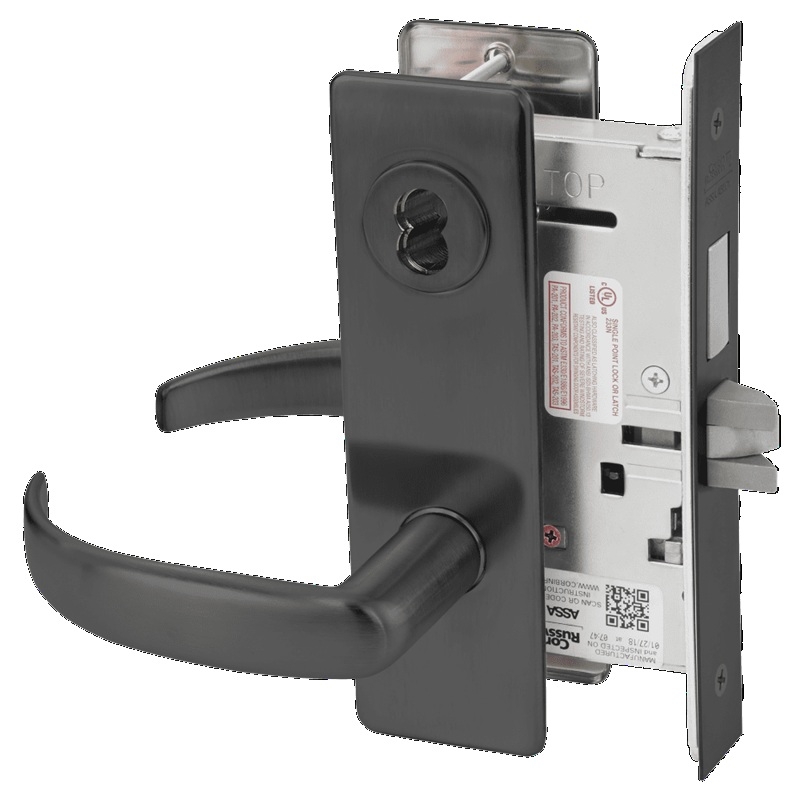 Picture of Corbin Russwin ML2024 PSM Entrance or Storeroom Mortise Lock, PS Lever, M Escutcheon