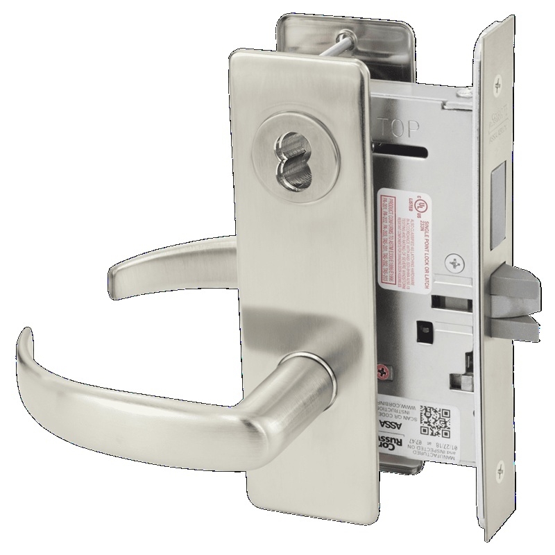 Picture of Corbin Russwin ML2024 PSM Entrance or Storeroom Mortise Lock, PS Lever, M Escutcheon