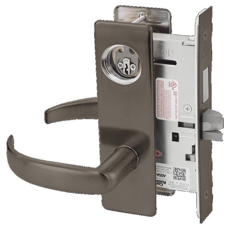 Picture of Corbin Russwin ML2024 PSM Entrance or Storeroom Mortise Lock, PS Lever, M Escutcheon