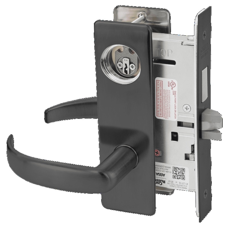 Picture of Corbin Russwin ML2024 PSM Entrance or Storeroom Mortise Lock, PS Lever, M Escutcheon