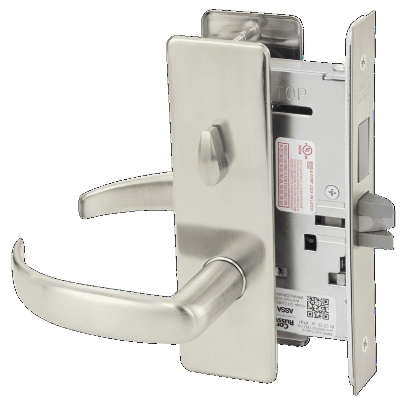 Picture of Corbin Russwin ML2030 PSM Privacy, Bedroom or Bathroom Mortise Lock, PS Lever, M Escutcheon