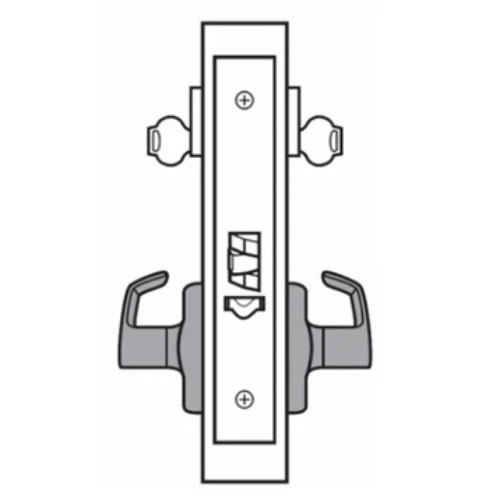 Picture of Corbin Russwin ML2032 PSM Institution or Utility Mortise Lock, PS Lever, M Escutcheon