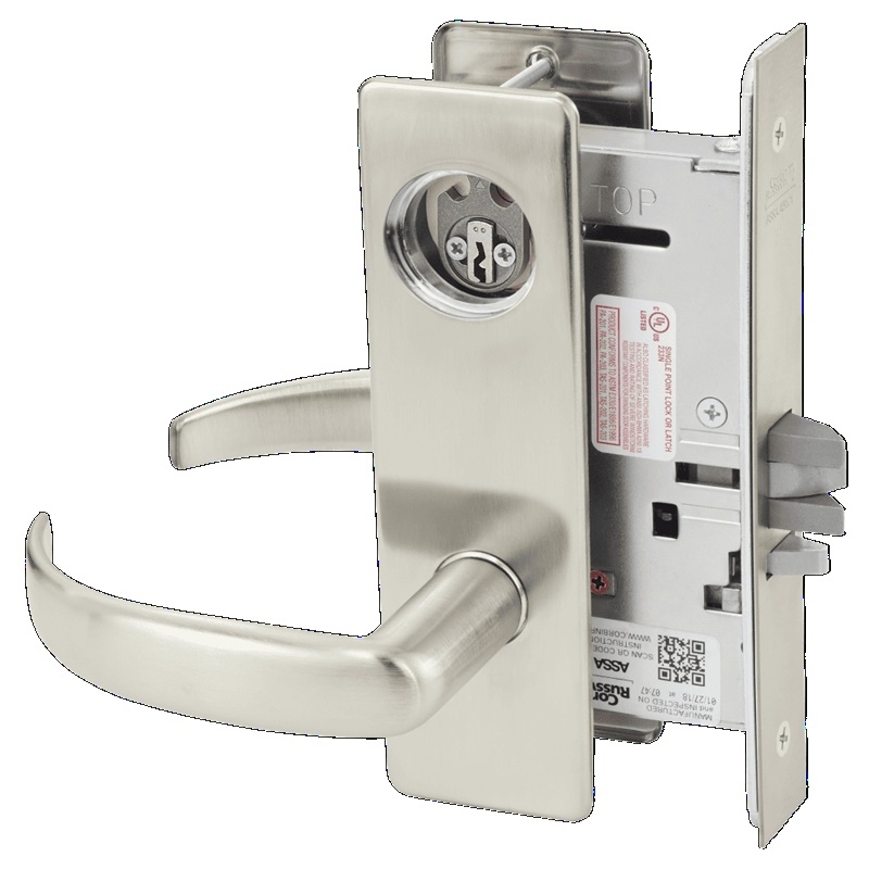 Picture of Corbin Russwin ML2032 PSM Institution or Utility Mortise Lock, PS Lever, M Escutcheon