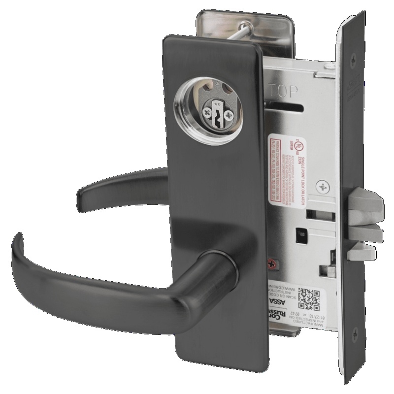 Picture of Corbin Russwin ML2032 PSM Institution or Utility Mortise Lock, PS Lever, M Escutcheon