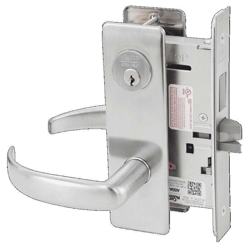 Picture of Corbin Russwin ML2065 PSM Dormitory or Entrance Mortise Lock, PS Lever, M Escutcheon