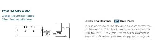 Picture of Norton Rixson  8146 Door Closer Drop Plate for 8301/8501 Series
