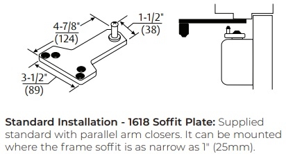 Picture of Norton Rixson 1618A Soffit Plate For Parallel Arm Installation