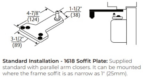 Picture of Norton Rixson 1618A Soffit Plate For Parallel Arm Installation