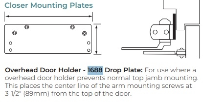 Picture of Norton Rixson 1688 Door Closer Drop Plate for 1600 Series