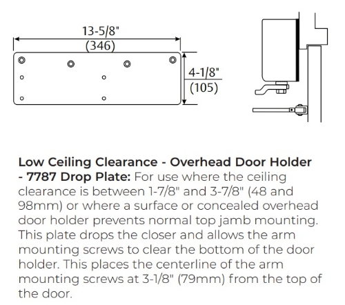 Picture of Norton Rixson 7787 Door Closer Drop Plate for 7500 Series