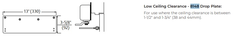 Picture of Norton Rixson 8148 Door Closer Drop Plate for 8301/8501 Series