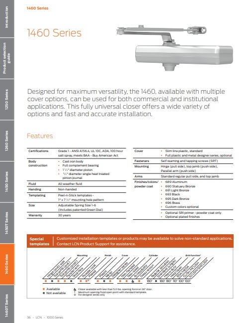 Picture of LCN 1460-62PA Parallel Arm Shoe