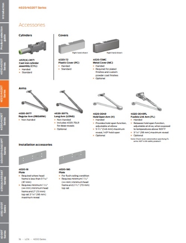 Picture of LCN 4020-18G Drop Plate