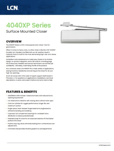 Picture of LCN 4040XP-3049EDA Hold Open Extra Duty Arm