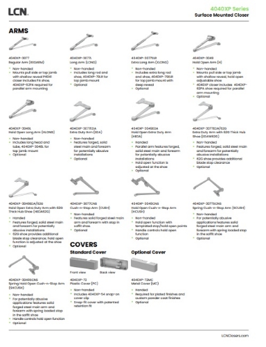 Picture of LCN 4040XP-3077SCNS Spring Cush-N-Stop Arm