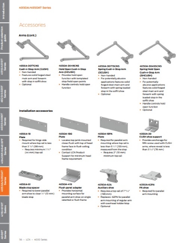 Picture of LCN 4050A-18PA Drop Plate, Parallel Arm
