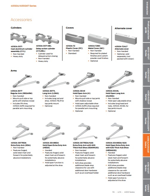 Picture of LCN 4050A-18PA Drop Plate, Parallel Arm