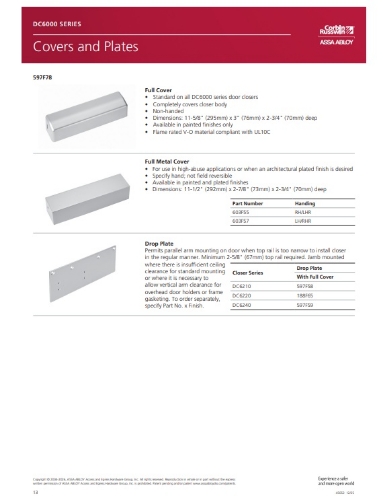 Picture of Corbin Russwin 603F55-689 Full Metal Cover - RH/LHR - Aluminum