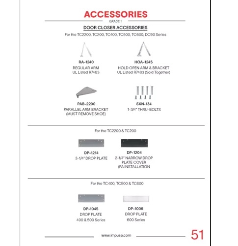 Picture of Imperial DP-1214 Drop Plate SZ 4 - For Adjustable Spring Size 1-4 - TC2201ADA