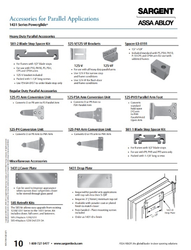 Picture of Sargent 1431D Drop plate