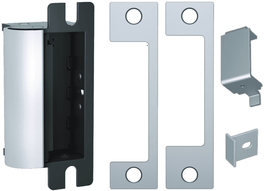 Picture of Hes 1006CDB-630 Fail Secure, Complete 12/24VDC Electric Strike, HM and AD Faceplates, Satin Stainless Steel Finish
