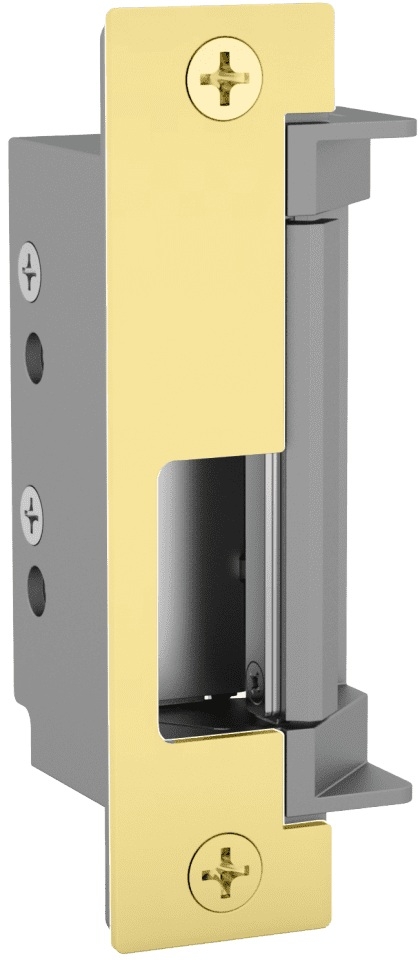 Picture of HES 4500C-606 Grade 1 Electric Strike, Fail Safe/Fail Secure, 12/24 VDC, Low Profile, Fire Rated, Satin Brass