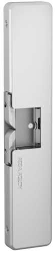 Picture of HES 9400-630 Fail Safe/Fail Secure, Complete 12/24VDC Electric Strike, Surface Mounted, 1/2" Thickness, Satin Stainless Steel