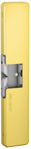 Picture of HES 9600-606 Grade 1 Electric Strike, Fail Safe/Fail Secure, 12/24 VDC, Surface Mounted, 3/4" Thickness, Satin Brass Finish