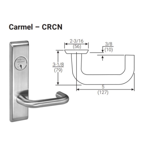 Picture of Accentra (Yale) CRCN855FL Mortise Dummy Lever Trim One Side, Carmel Lever