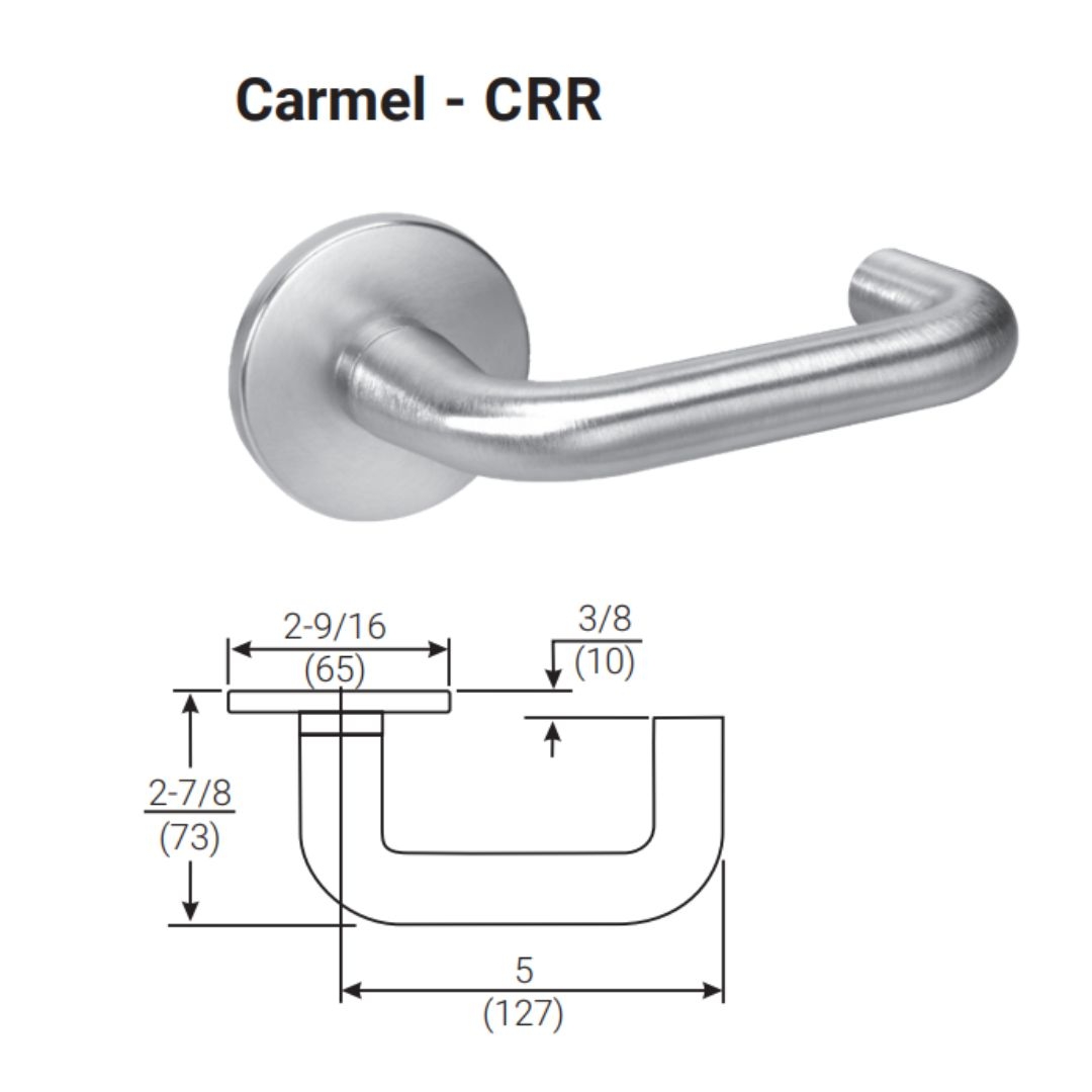 Picture of Accentra (Yale) CRR8812-2FL Mortise Intruder Deadbolt Lever Lock, Carmel Lever