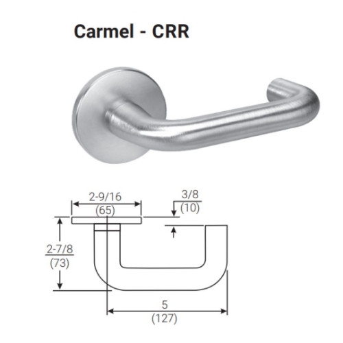 Picture of Accentra (Yale) CRR8822FL Mortise Dormitory or Exit Lever Lock, Carmel Lever