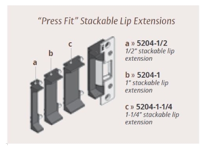 Picture of HES 5204-1-1/4 Stackable Lip Extension, For 5200 Series - 1-1/4"