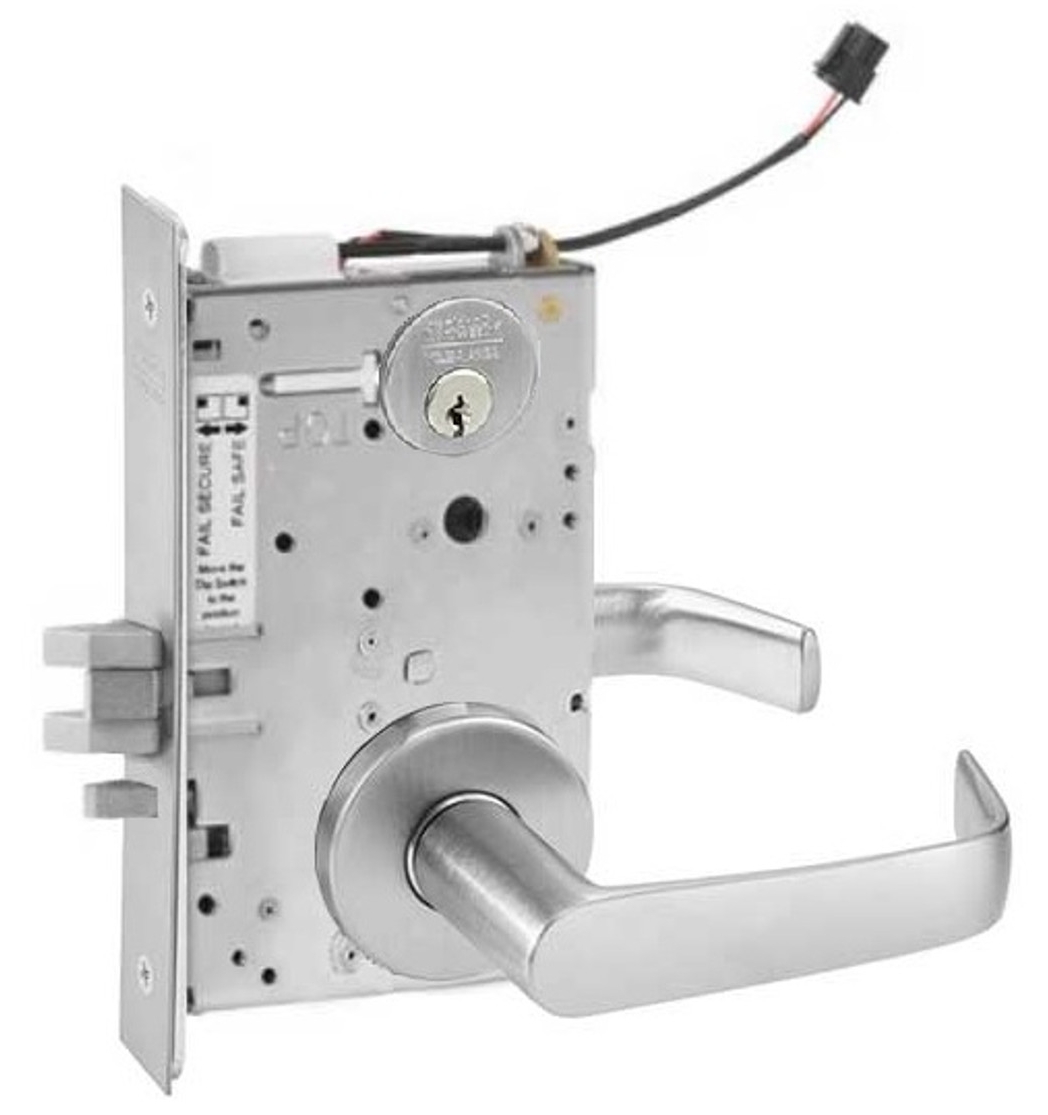 Picture of Corbin Russwin ML20906 NSB 626  SEC Electrically Controlled Mortise Lock - Fail Secure - NSB Lever - Satin Chrome