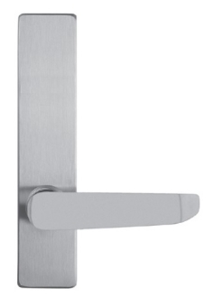 Picture of Detex 02BN 689 - BN Lever Trim with Blank Escutcheon, for Value Series Devices - Aluminum