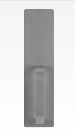 Picture of Detex 02C 630 - C Straight Pull Trim with Blank Escutcheon, for 10/20/21/27 Series Devices, Satin Stainless Steel