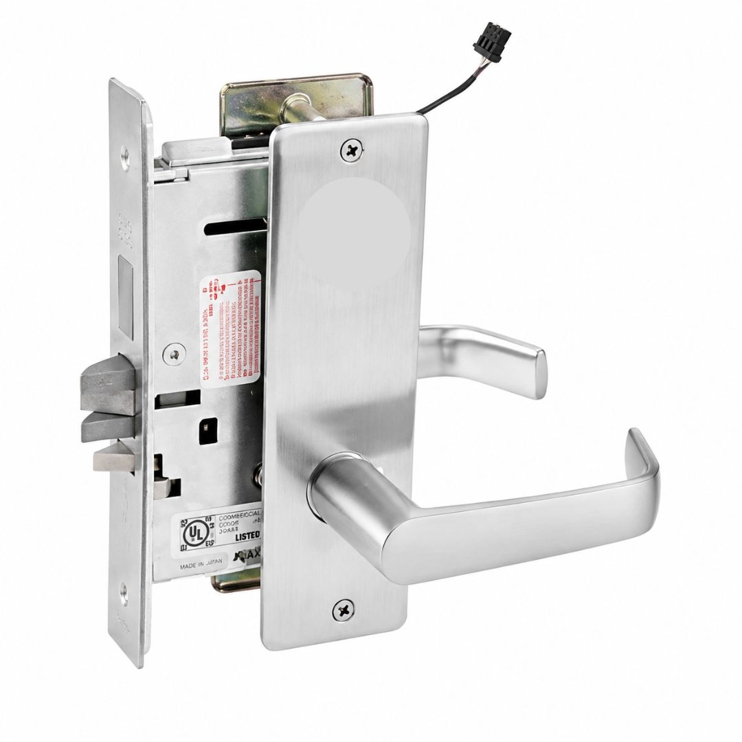 Picture of Corbin Russwin ML20907 NSM 626 SAF Electrically Controlled Mortise Lock - No Cylinder Override - Fail Safe - NSM Lever - Satin Chrome