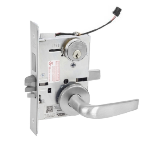 Picture of Corbin Russwin ML20987 ASA 626 SAF Electrically Controlled Mortise Lock - Double Cylinder - Fail Safe - ASA Lever - Satin Chrome