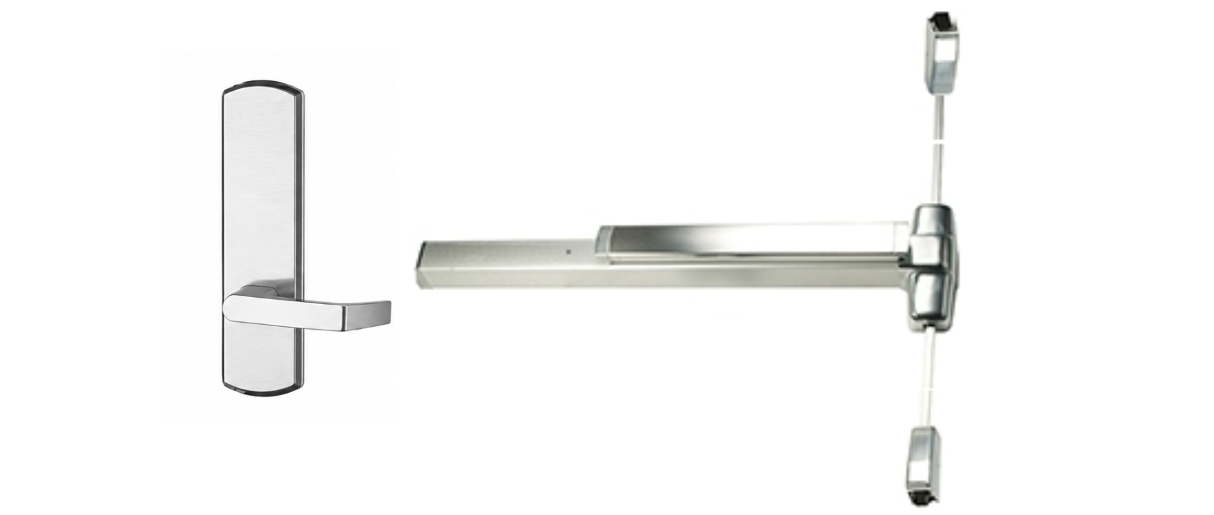 Picture of Von Duprin 9827L-BE / 9927L-BE Surface Vertical Rod Panic Exit Device, with Blank Escutcheon